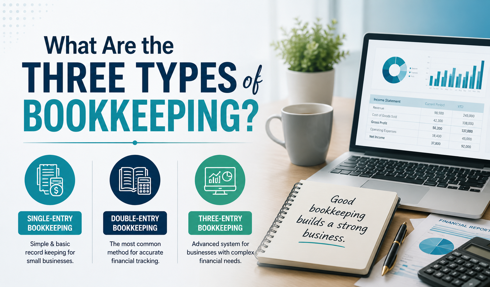 What Are the Three Types of Bookkeeping?